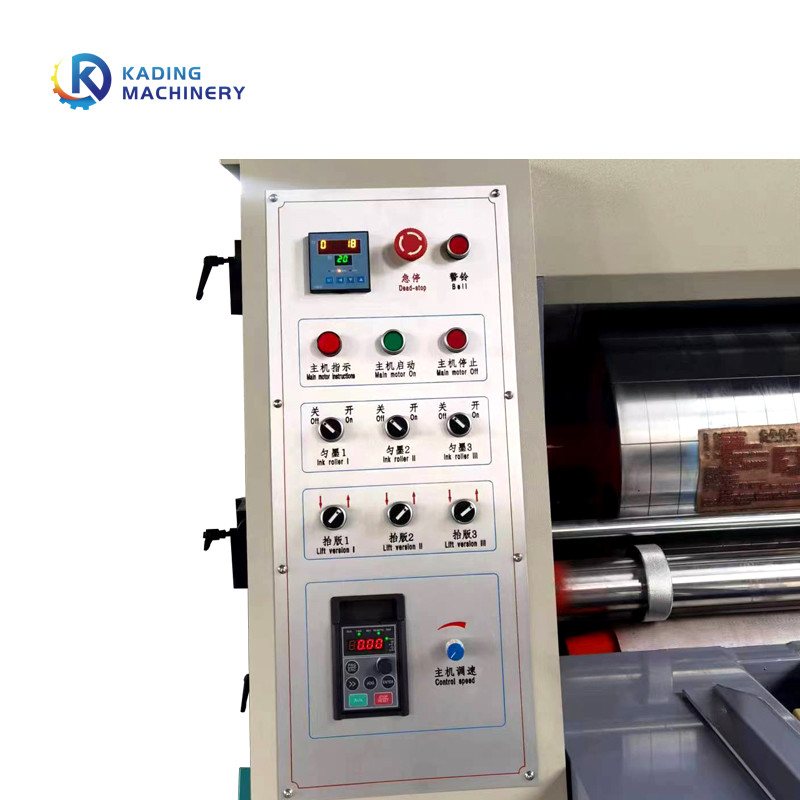 छोटे बॉक्स के लिए चेन फीडिंग कार्टन बॉक्स डाई कटिंग मशीन फ्लेक्सो प्रिंटिंग स्लॉटिंग