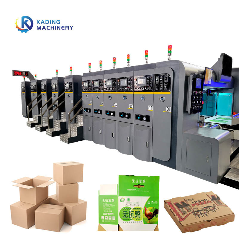 150pcs/Min स्पीड कार्टन प्रिंटिंग मशीन पिज्जा बॉक्स बनाने के लिए रोटरी डाई कटिंग यूनिट के साथ