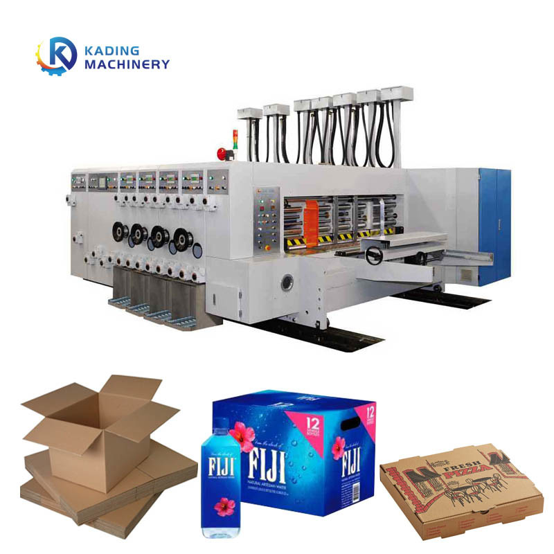 बहु रंग मुद्रण के साथ उच्च गति सीसा किनारे खिलाया corrugated बॉक्स मुद्रण मशीन