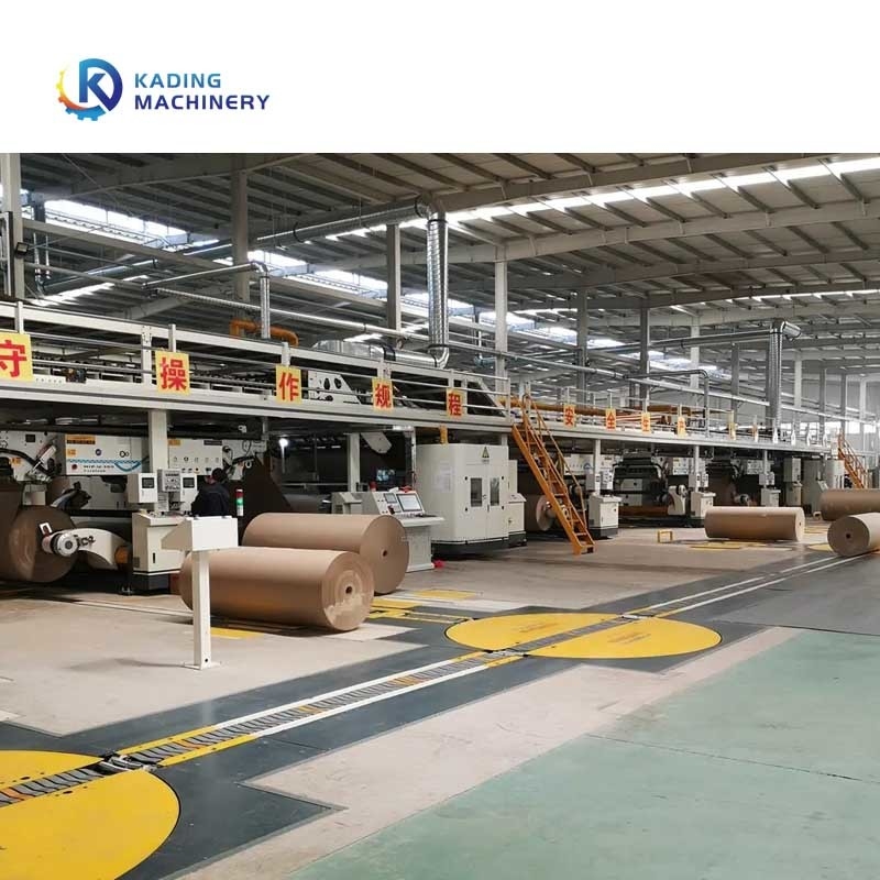 3 / 5 / 7 प्लाई बोर्ड के लिए गैन्ट्री स्टैकर के साथ 1800 मिमी नालीदार पेपरबोर्ड उत्पादन लाइन